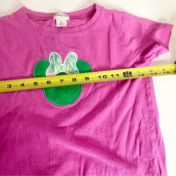 Crewcuts J.Crew 8 Girls Pink Tee Embroidered Minnie Mouse Lilly Pulitzer - Picture 8 of 10